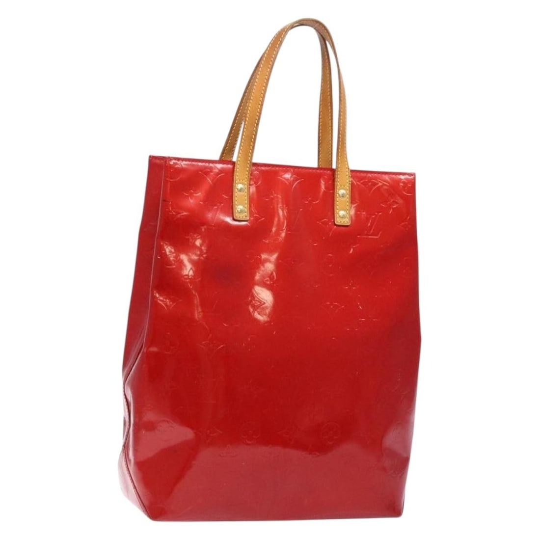 LOUIS VUITTON Monogram Vernis Reade MM Hand Bag Red Patent Leather M91086 Auth: LOUIS VUITTON Monogram Vernis Reade MM Hand Bag Red Patent Leather M91086 Auth Introducing the LOUIS VUITTON Monogram Vernis Reade MM Hand Bag in a stunning red rouge finish. Expertly crafted in Franc