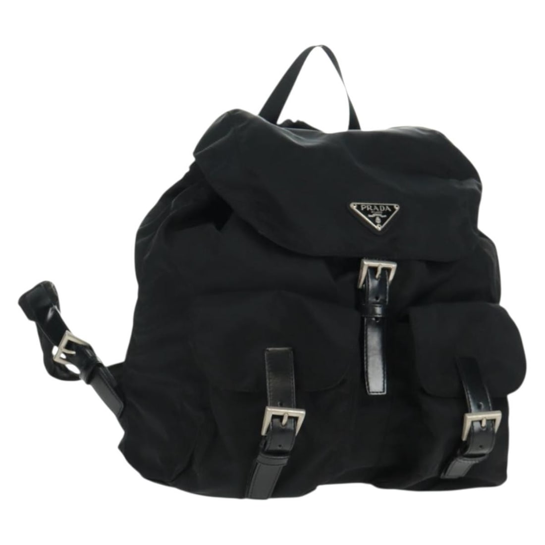Prada Black Nylon Women's Backpack with Silver Accents and Dust Bag (1 of 18)