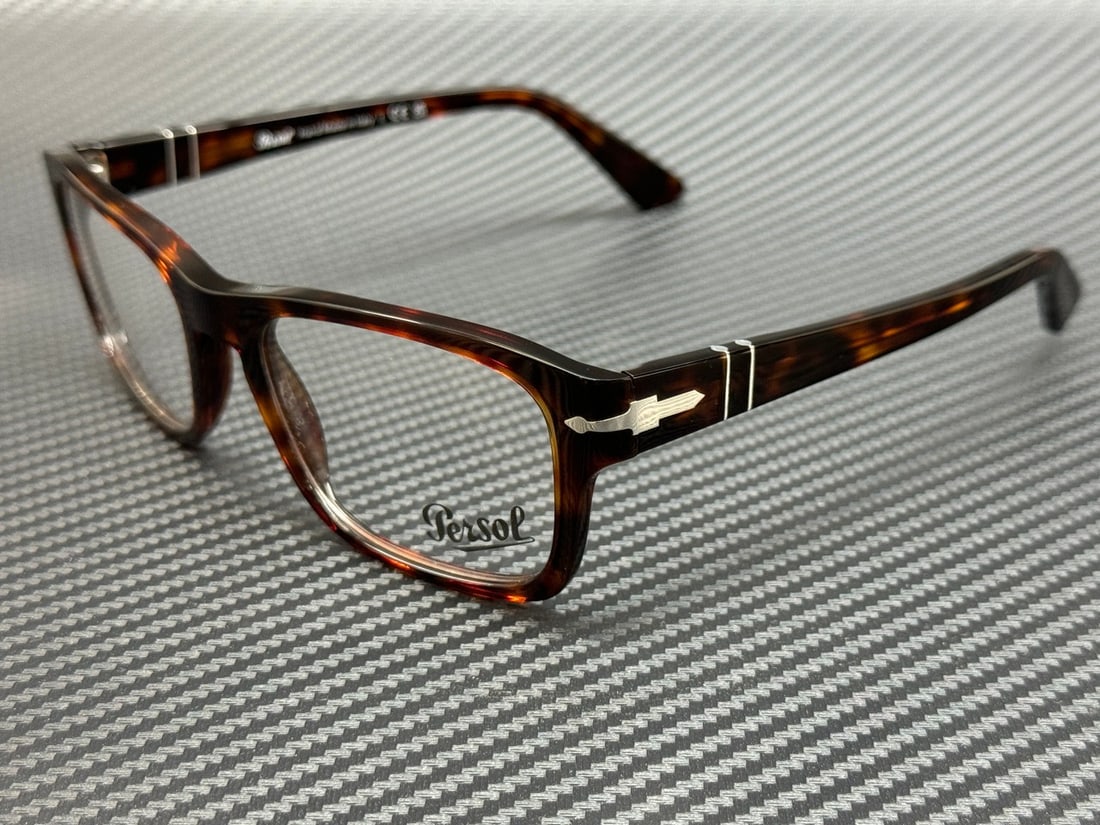 Persol PO3364V 24 Havana Brown Unisex Eyeglasses with Authenticity Certificate: Persol PO3364V 24 Havana Brown Unisex Eyeglasses with Authenticity Certificate Discover the elegance of Persol PO3364V 24 Eyeglasses, featuring a sophisticated Havana Brown frame. These unisex eyeglas