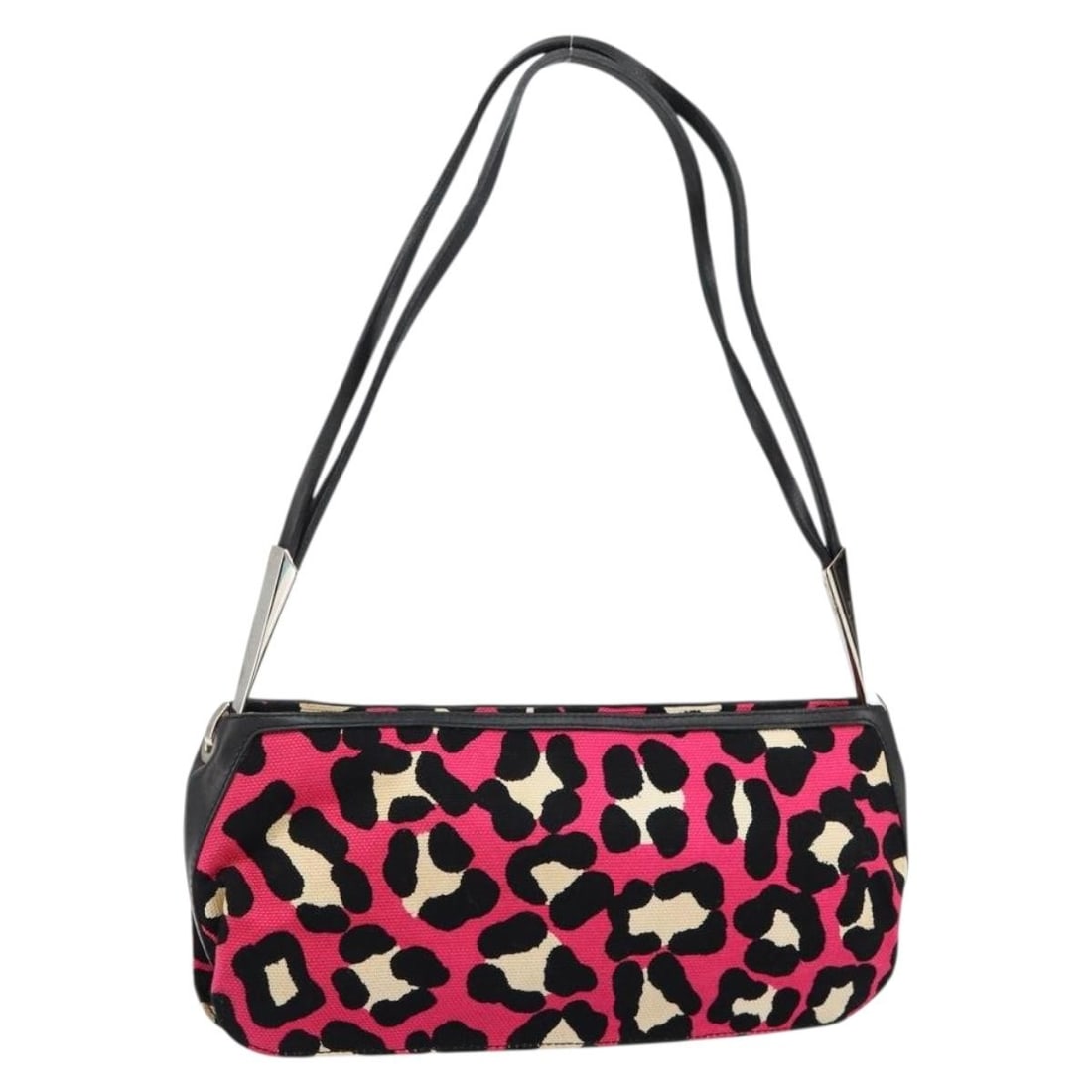 Vintage Pink Canvas Shoulder Bag by Bottega Veneta for Women: Vintage Pink Canvas Shoulder Bag by Bottega Veneta for Women This pre-owned Bottega Veneta vintage shoulder bag for women features a pink canvas exterior. The bag shows slight signs of use including r