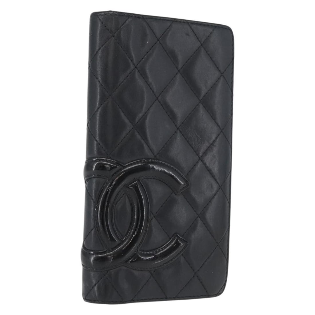 Chanel Cambon Line Quilted Leather Long Wallet Black with Silver CC Logo (1 of 18)