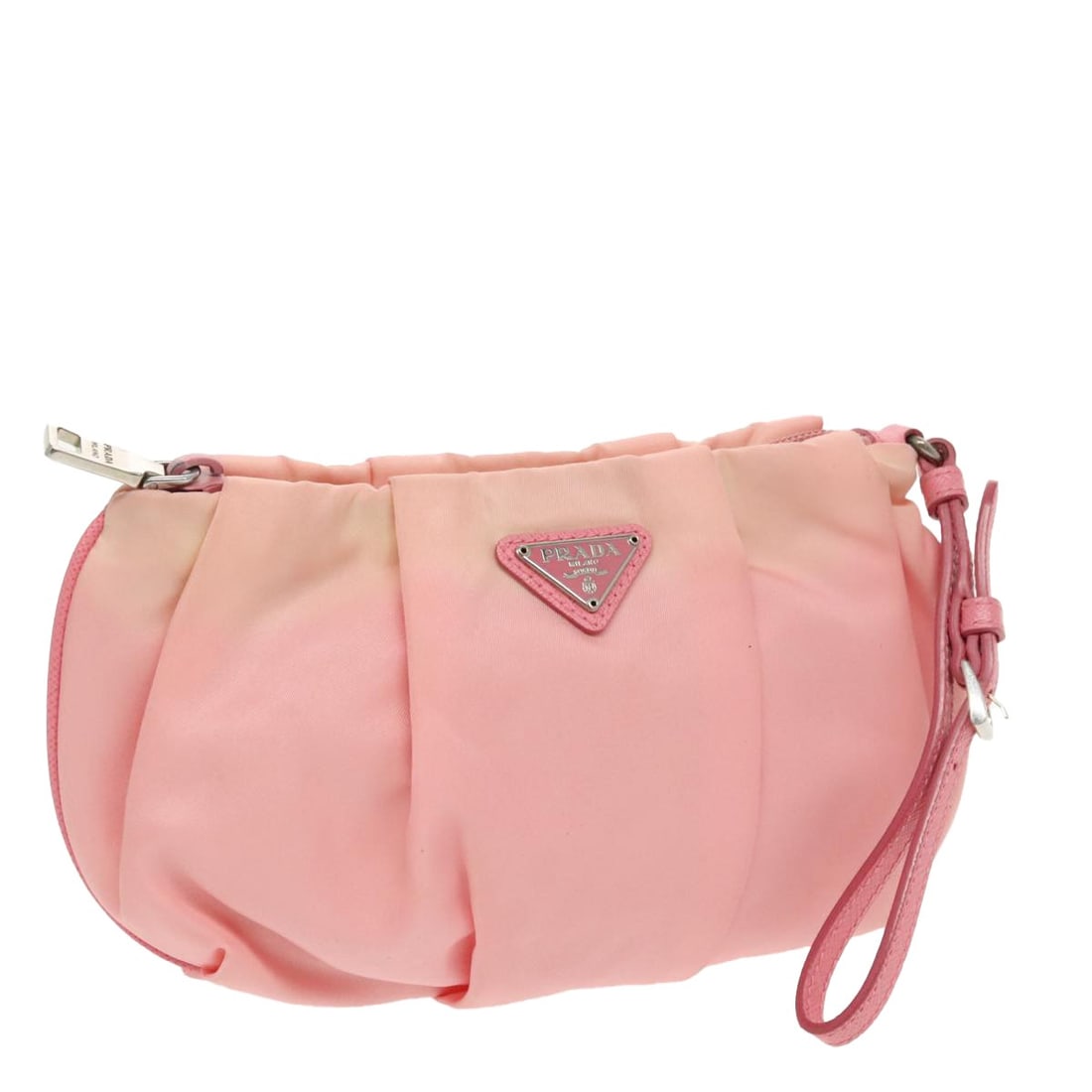Prada Pink Nylon Pouch with Silver Accents Made in Italy (1 of 18)
