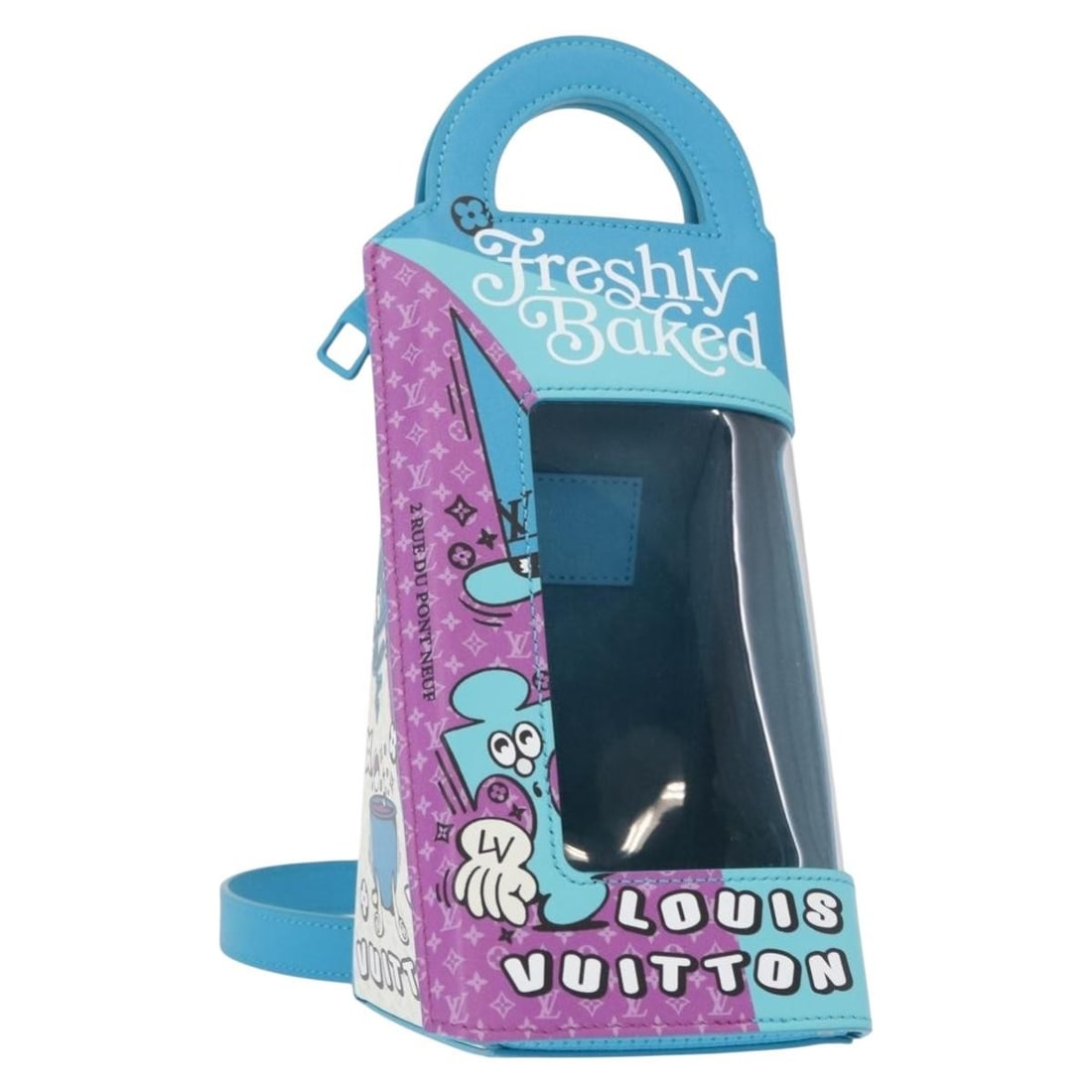 LOUIS VUITTON Monogram Sandwich Bag Blue M82029 Auth Italy (1 of 18)