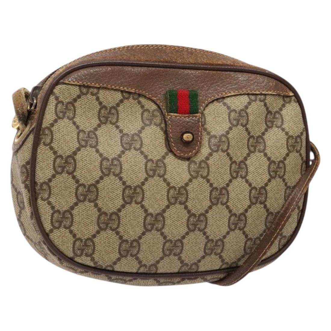 Authentic GUCCI GG Supreme Sherry Line Shoulder Bag Beige Gold PVC: Authentic GUCCI GG Supreme Sherry Line Shoulder Bag Beige Gold PVC Elevate your style with this authentic GUCCI GG Supreme Web Sherry Line Bag, crafted from durable PVC leather in a chic beige and gol