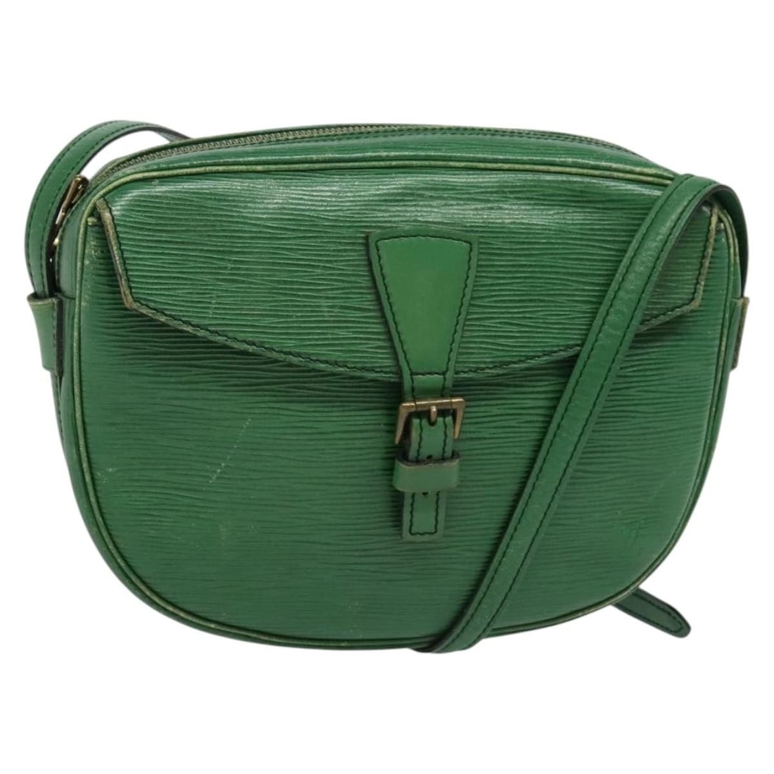 LOUIS VUITTON Epi Jeune Fille MM Green Shoulder Bag M52154: LOUIS VUITTON Epi Jeune Fille MM Green Shoulder Bag M52154 This LOUIS VUITTON Epi Jeune Fille MM Shoulder Bag is a stylish accessory crafted from durable Epi leather, featuring a vibrant green exterio