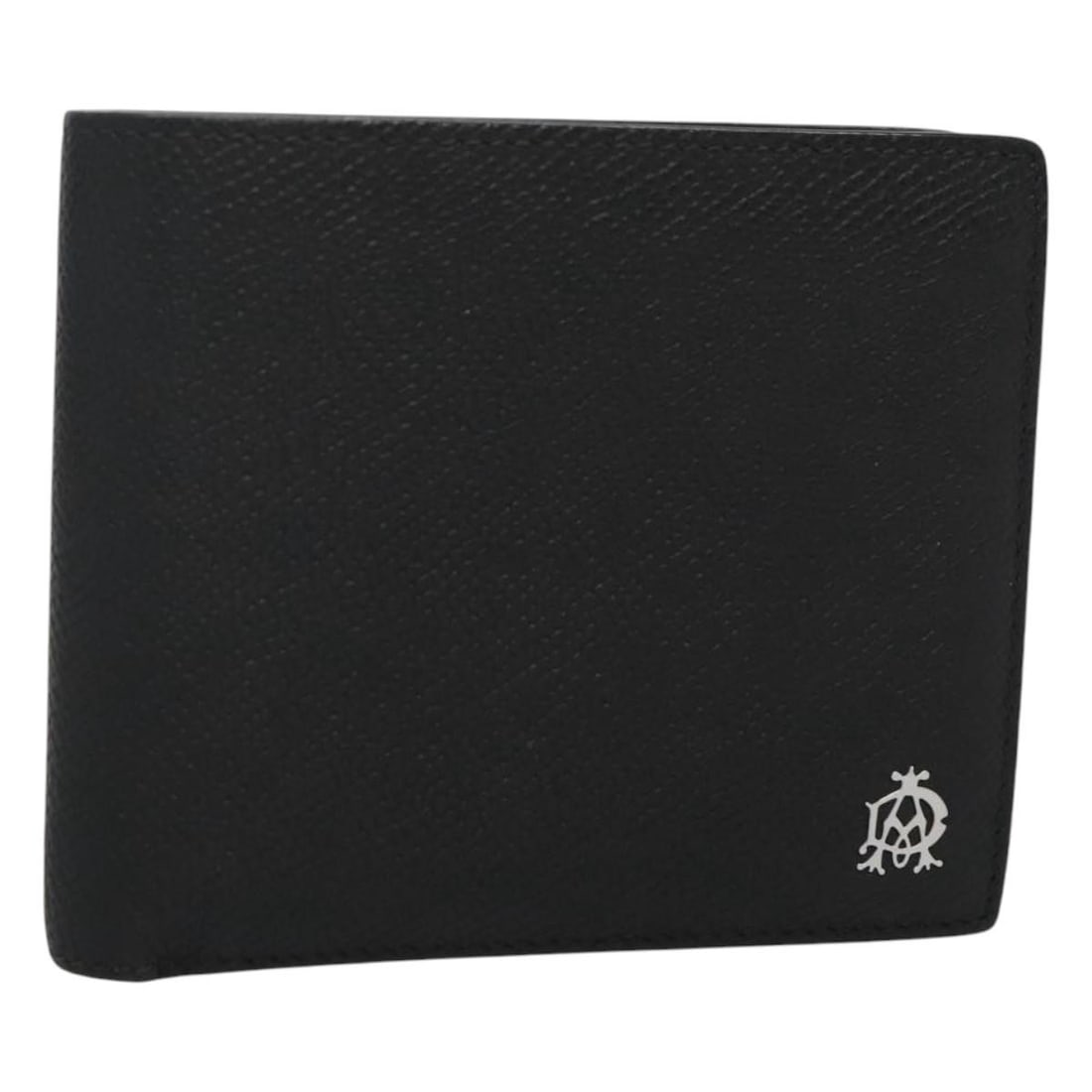 Dunhill Black Leather Women's Wallet Made in Italy: Dunhill Black Leather Women's Wallet Made in Italy This Dunhill wallet is crafted from black leather and features a compact, practical design. The wallet shows signs of heavy use, with surface rubbing