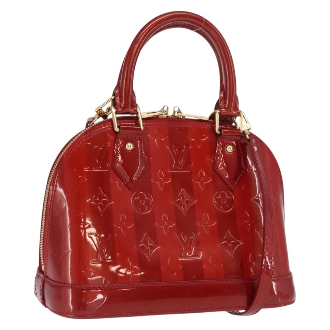 Louis Vuitton Alma BB Patent Leather Handbag Pomme D'amour M91593 2way (1 of 18)