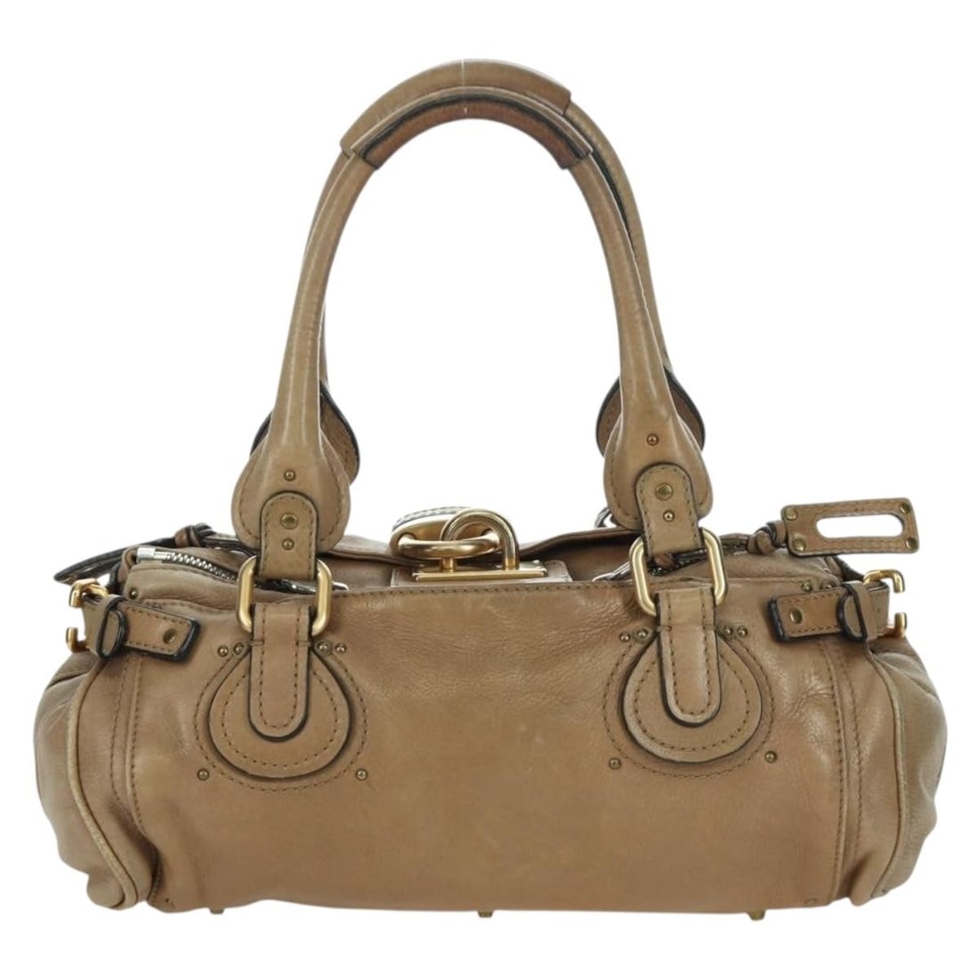Beige Leather Paddington Satchel by Chloe with Gold and Silver Accents (1 of 18)