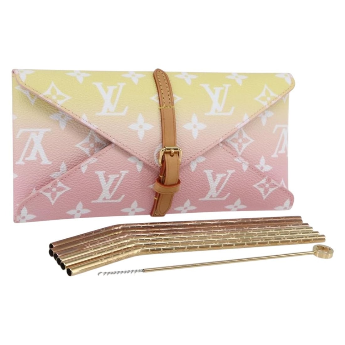 Monogram Canvas Pink Etui 6 Pailles Pouch by Louis Vuitton GI0621 (1 of 18)