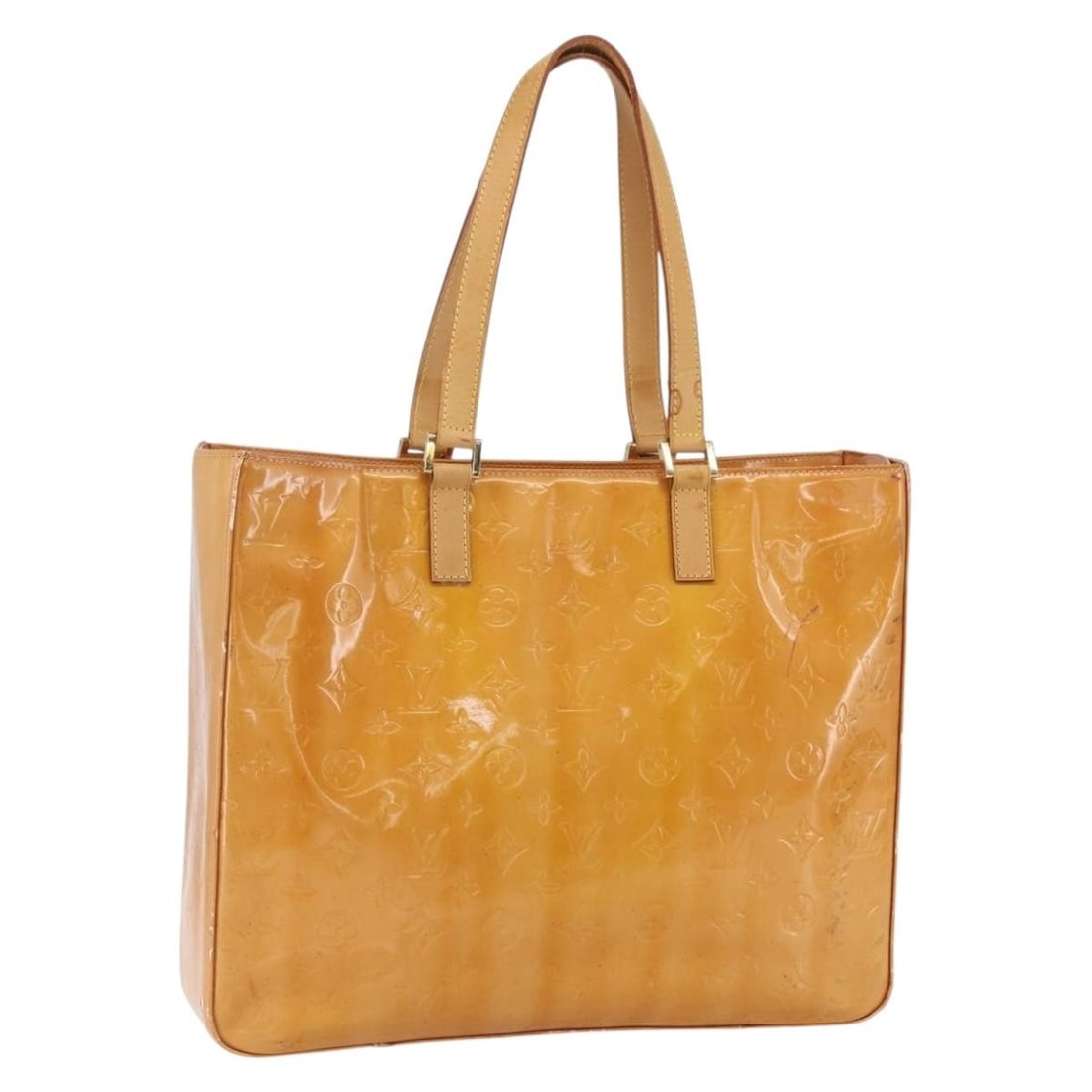 LOUIS VUITTON M91032 Monogram Vernis Columbus Tote Marshmallow Pink (1 of 18)