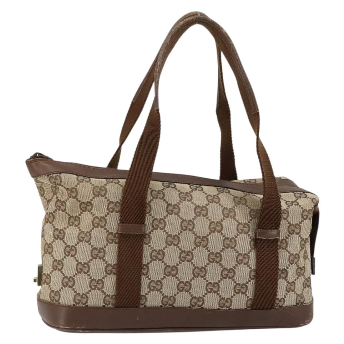 GUCCI GG Canvas Hand Bag Beige Gold 92734 Italy Auth (1 of 18)