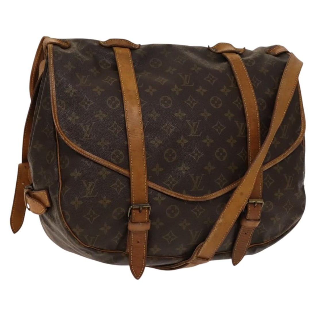 LOUIS VUITTON Monogram Saumur 43 Shoulder Bag M42252 France Auth (1 of 18)