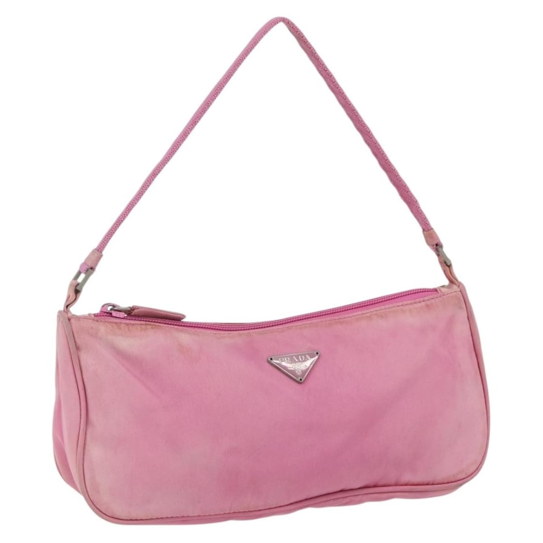 Pink Nylon Accessory Pouch by Prada with Silver Accents (1 of 18)