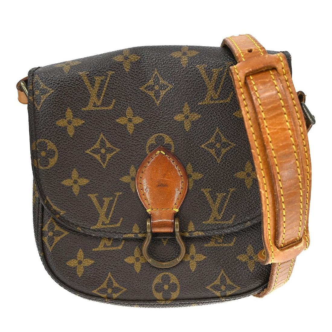Louis Vuitton Saint Cloud PM Monogram Canvas Crossbody Shoulder Bag: Louis Vuitton Saint Cloud PM Monogram Canvas Crossbody Shoulder Bag This is a vintage Louis Vuitton Saint Cloud PM shoulder bag crafted from monogram canvas leather. The bag features a brown exterior