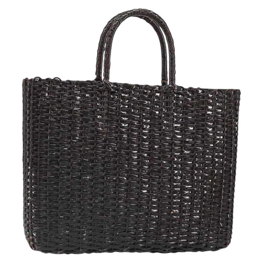 Brown Raffia and Wood Fendi Handbag from Italy (1 of 18)