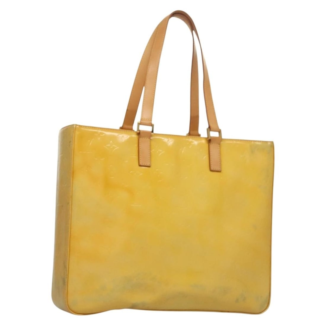 LOUIS VUITTON Monogram Vernis Columbus Tote Bag Gris M91028 Authentic (1 of 18)