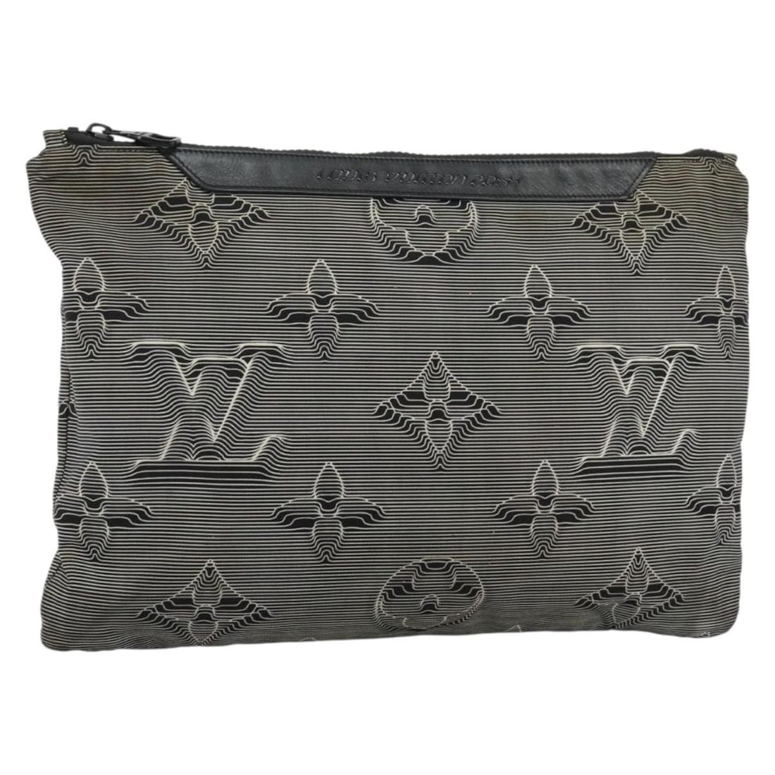 LOUIS VUITTON Monogram Reversible Pochette Clutch Bag Nylon M68777 Auth (1 of 17)