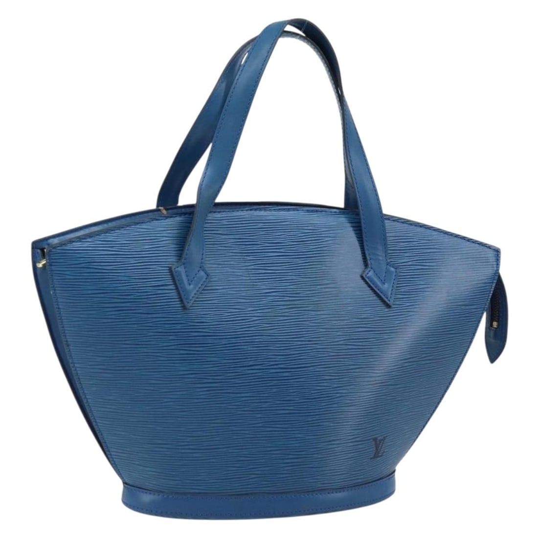 Louis Vuitton Blue Epi Leather Saint Jacques Shoulder Bag M52275: Louis Vuitton Blue Epi Leather Saint Jacques Shoulder Bag M52275 This Louis Vuitton Epi Saint Jacques shoulder bag features blue Epi leather with a structured silhouette. The bag is designed for women