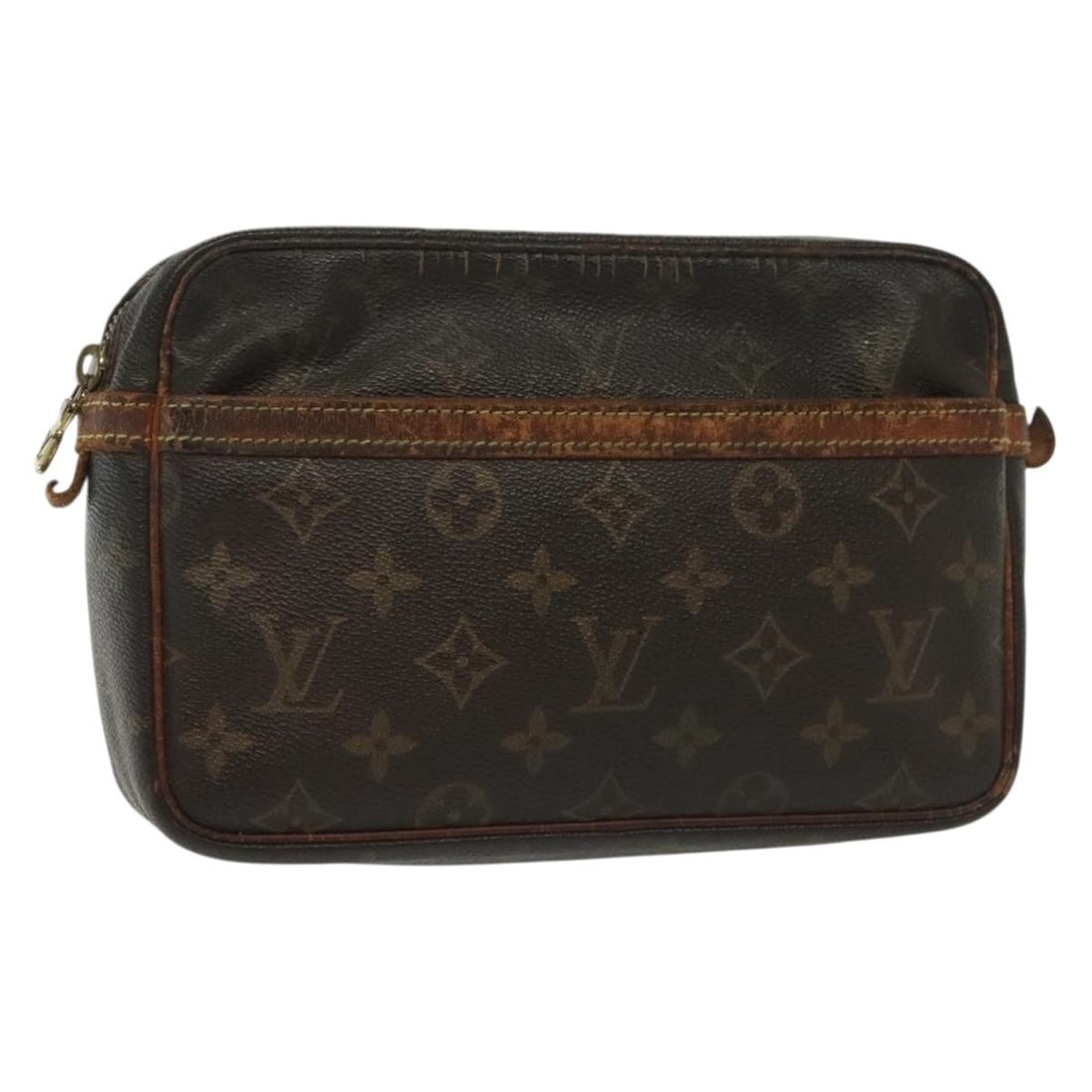LOUIS VUITTON Monogram Compiegne 23 Clutch Bag M51847 Authenticated: LOUIS VUITTON Monogram Compiegne 23 Clutch Bag M51847 Authenticated Introducing the LOUIS VUITTON Monogram Compiegne 23 Clutch Bag, a stylish accessory crafted from durable Monogram Canvas. This clutc