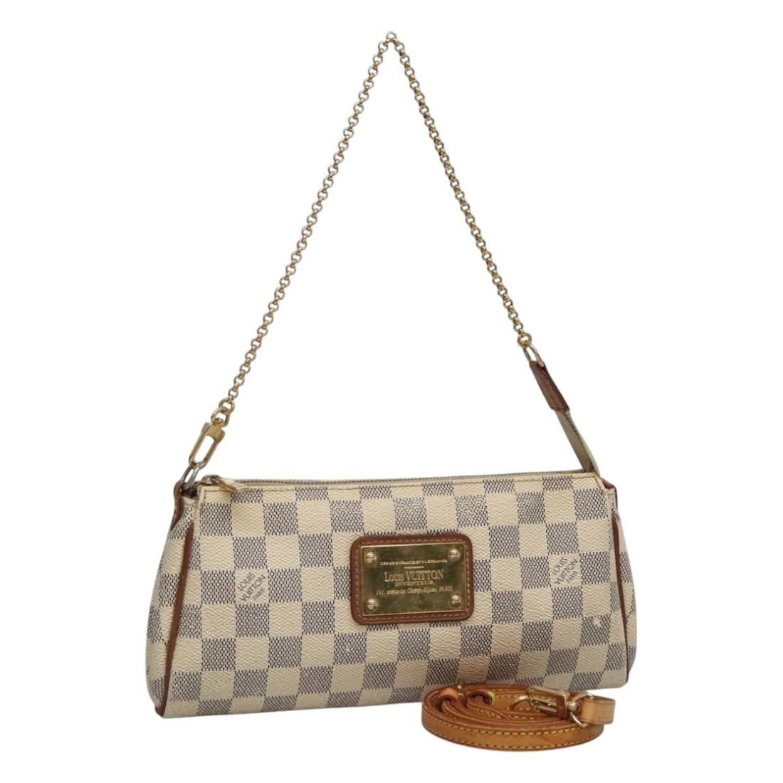 Louis Vuitton Eva Damier Azur Canvas 2way Shoulder Bag with Strap N55214 (1 of 18)