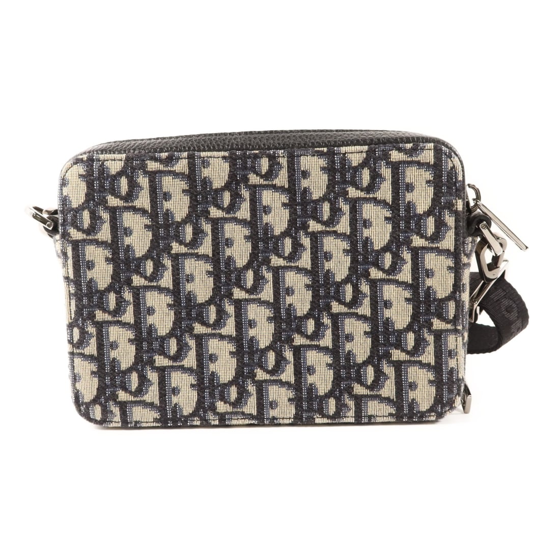Dior Beige and Navy Canvas Zipped Shoulder Pouch with Strap (1 of 17)