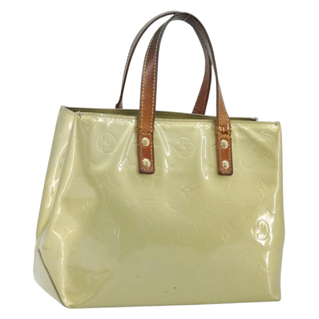 Louis Vuitton Reade PM Monogram Vernis Gris Patent Leather Women's Handbag M91145 (1 of 18)