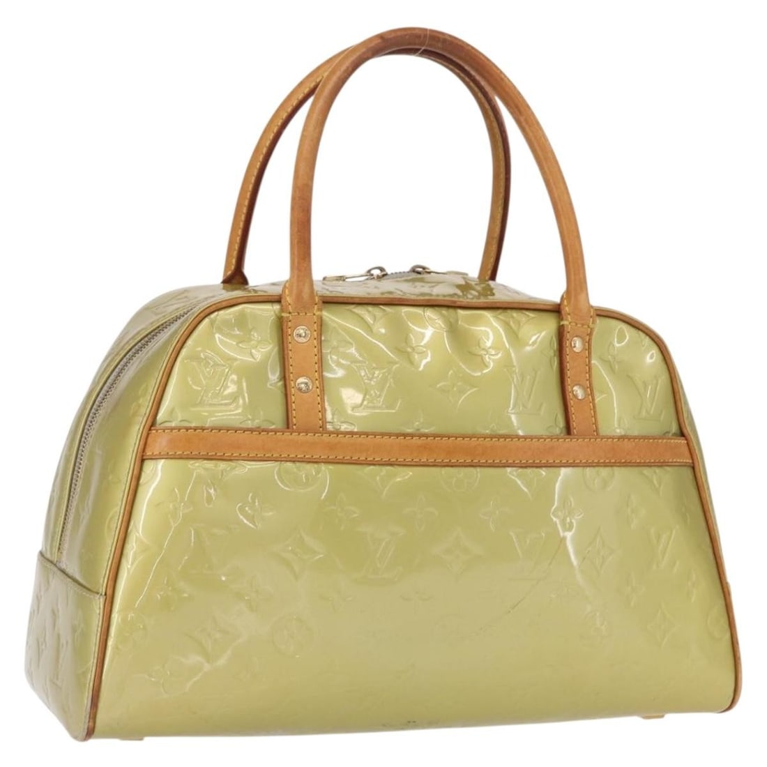 Louis Vuitton Tompkins Square Monogram Vernis Gris Patent Leather Handbag M91150 (1 of 18)