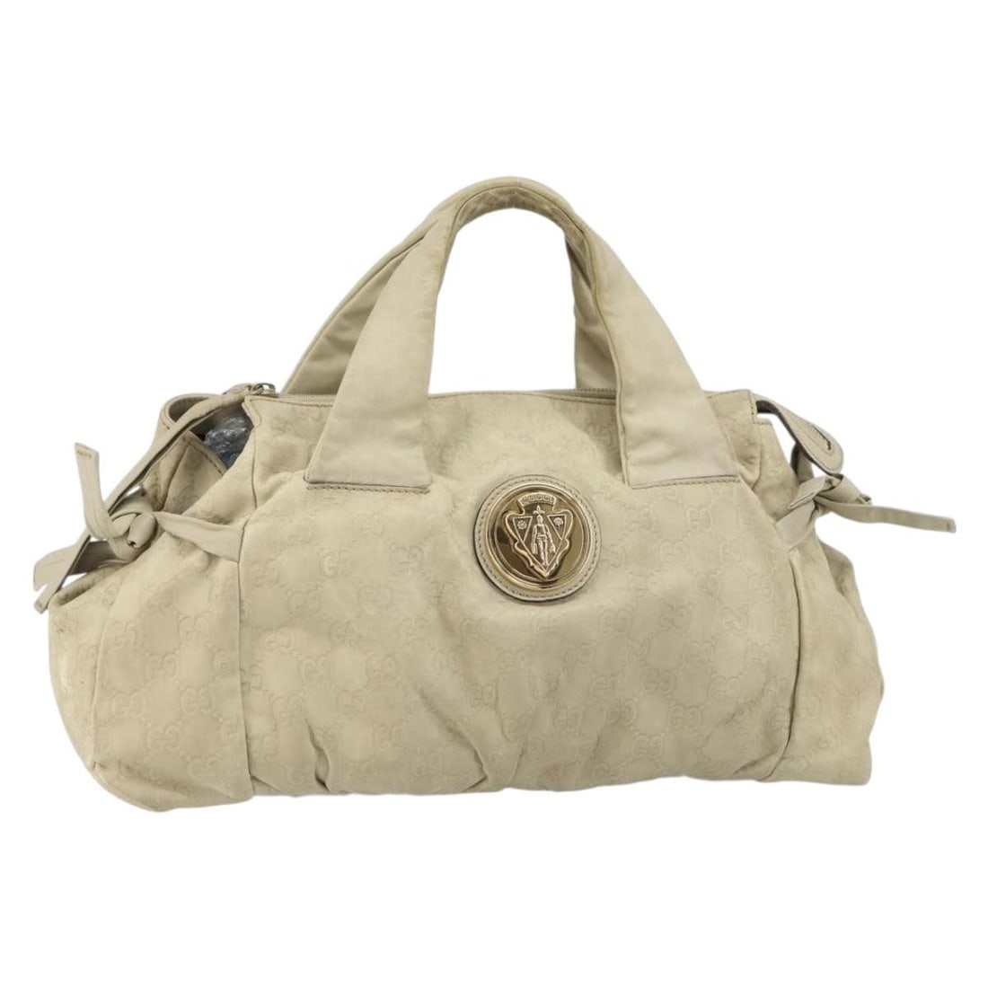 Gucci Hysteria Ivory Gold Leather and GG Canvas Handbag 197020 (1 of 18)
