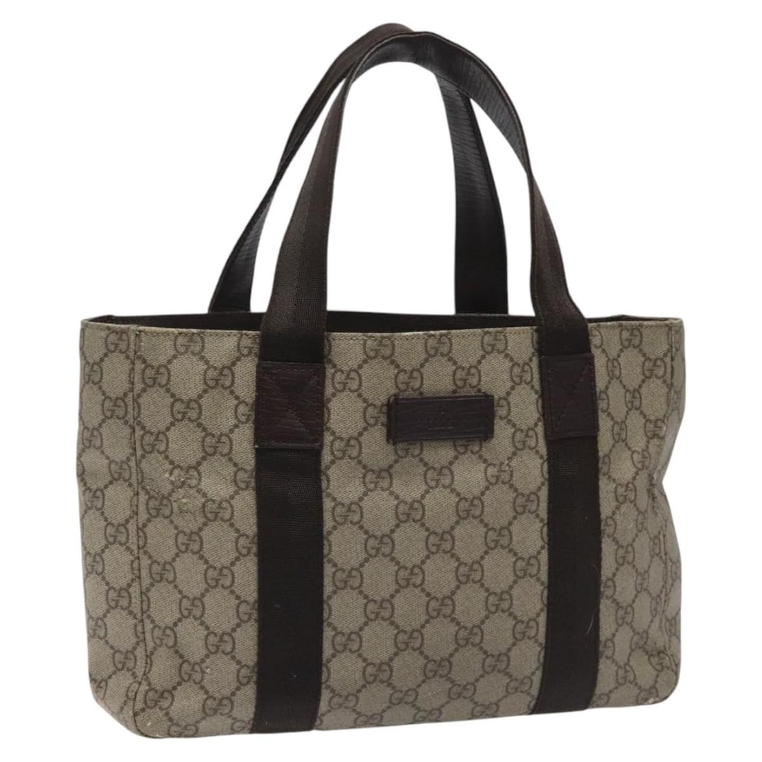 Gucci Beige GG Supreme PVC Leather Tote Bag 141976 Italy (1 of 18)