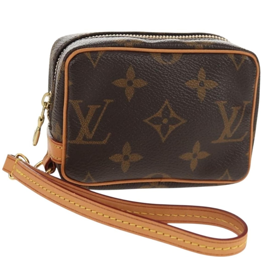 Louis Vuitton Monogram Canvas Wapity Trousse Small Pouch: Louis Vuitton Monogram Canvas Wapity Trousse Small Pouch This Louis Vuitton Wapity Trousse Pouch features the iconic Monogram Canvas in brown, designed for female use. The compact pouch offers practic