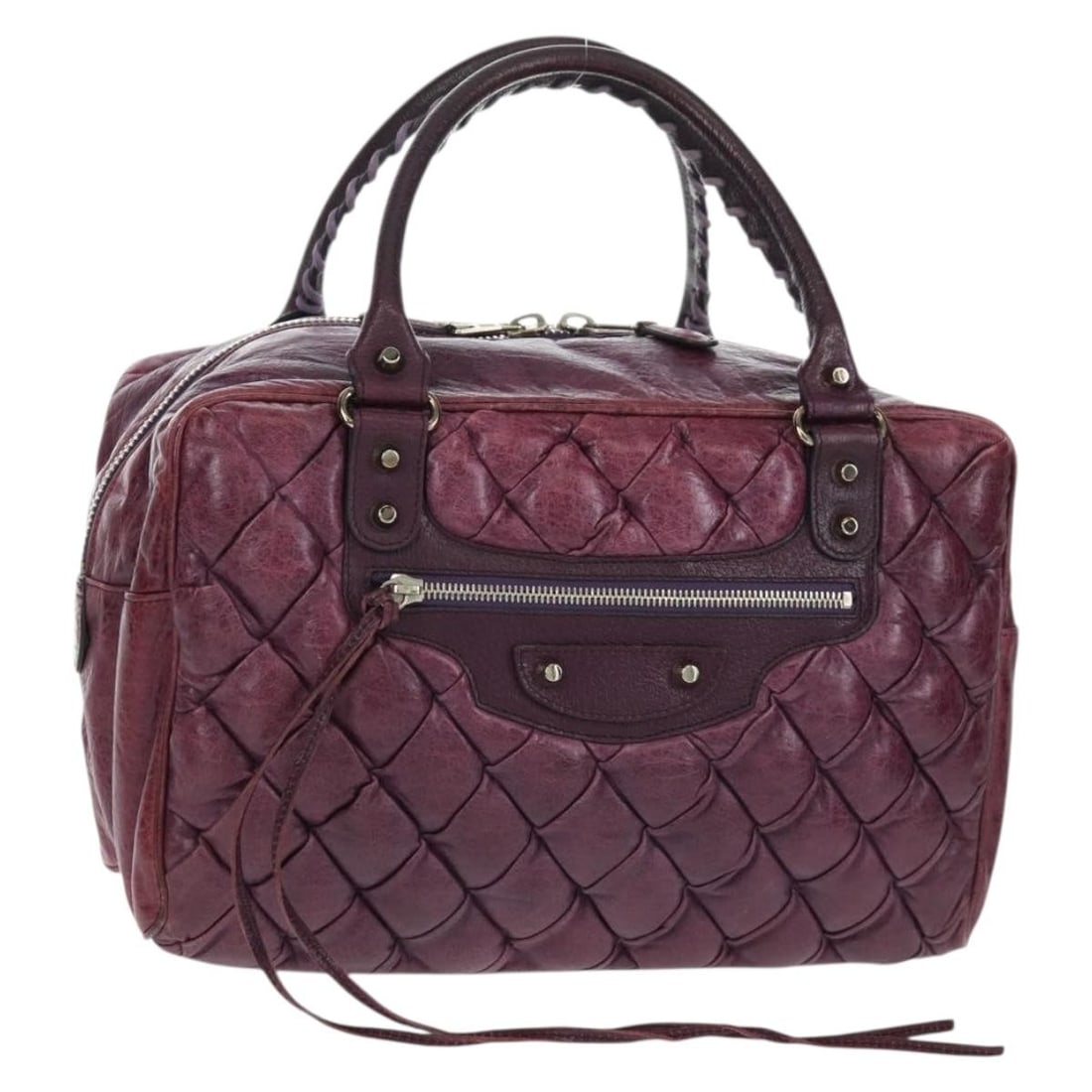 Balenciaga Matelasse Purple Leather Handbag with Silver Accents and Dust Bag (1 of 18)