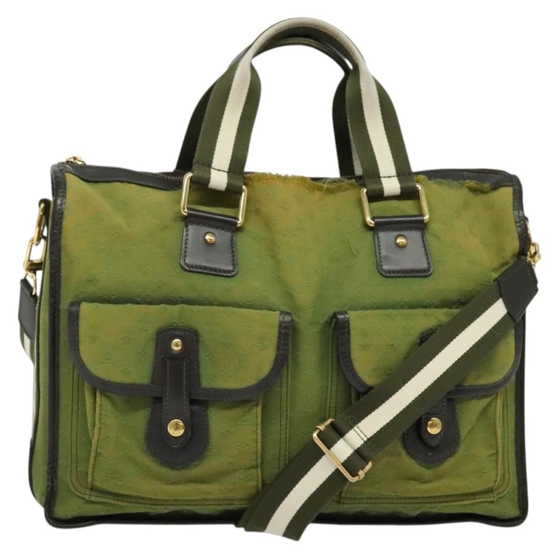 LOUIS VUITTON Monogram Mini Sac Marie Kate TST Khaki Hand Bag M42342 (1 of 18)