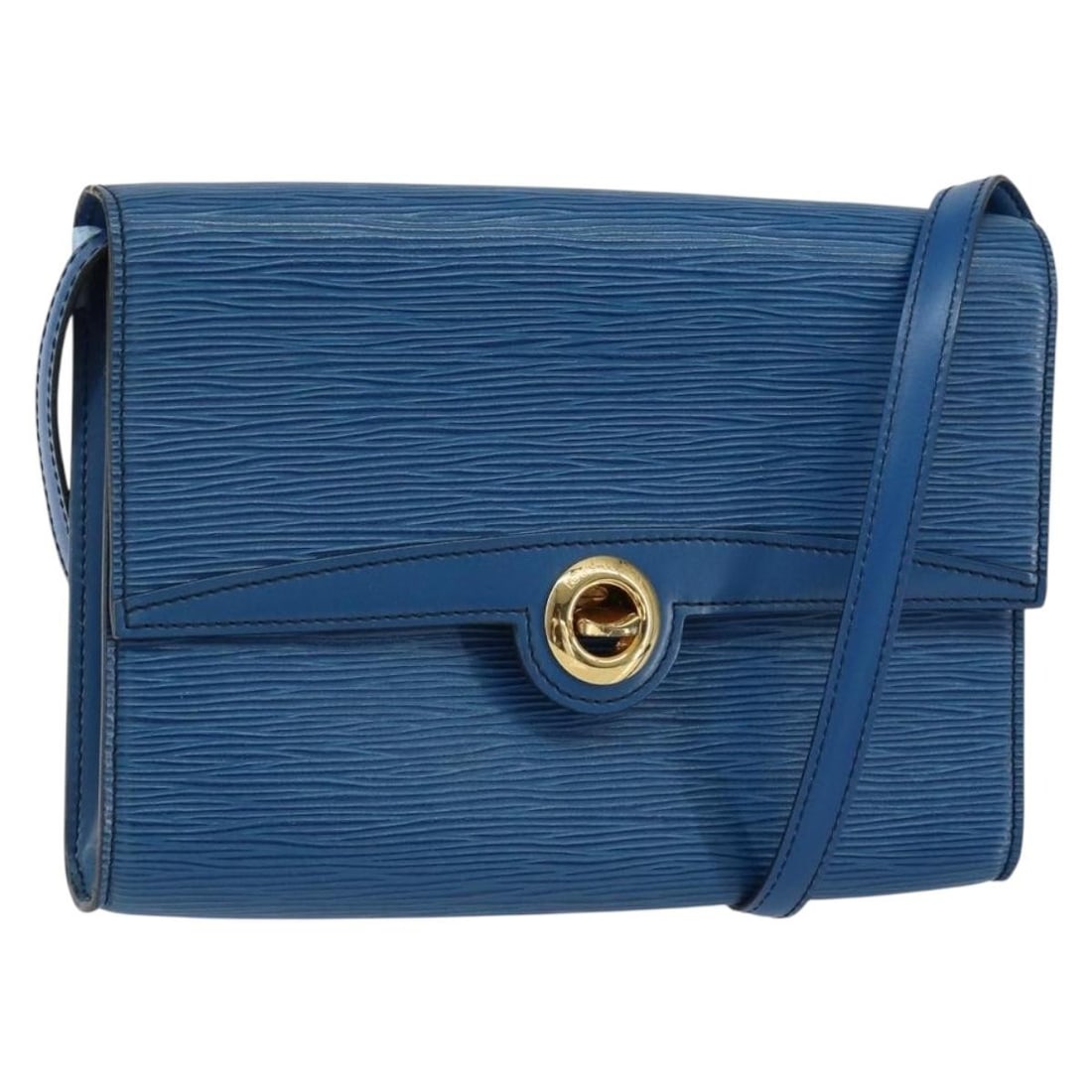 Louis Vuitton Epi Pochette Arche Blue Shoulder Bag M52575 Auth (1 of 18)