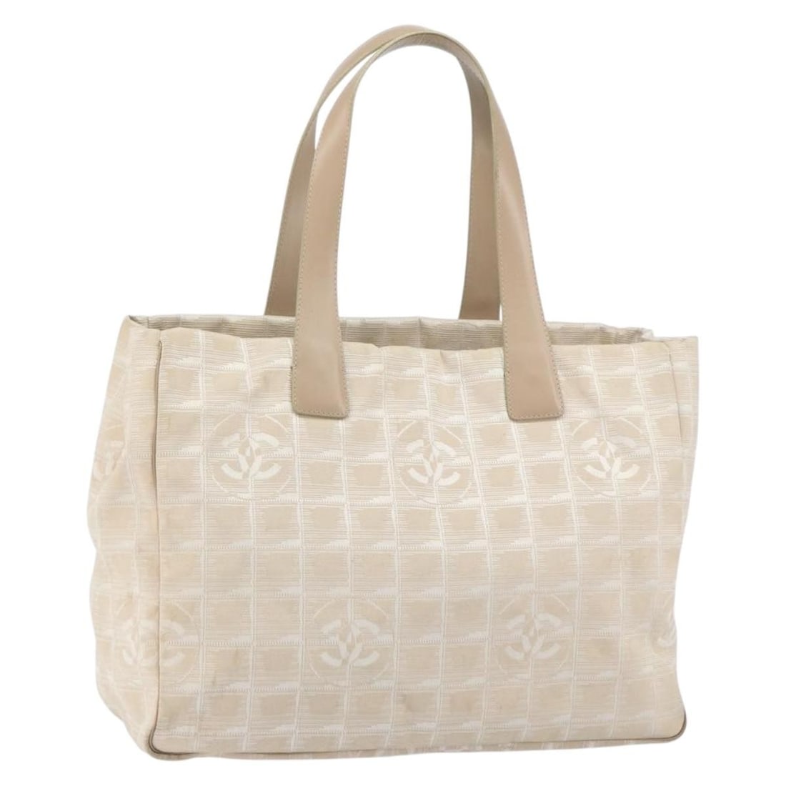 Chanel Beige Nylon New Travel Line Tote with Gold CC Italy (1 of 18)