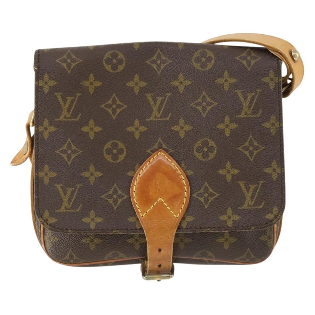 Louis Vuitton Cartouchiere Brown Monogram Canvas Shoulder Bag: Louis Vuitton Cartouchiere Brown Monogram Canvas Shoulder Bag The Louis Vuitton Cartouchiere Handbag features the iconic monogram canvas in brown, designed for female users. This handbag showcases a c