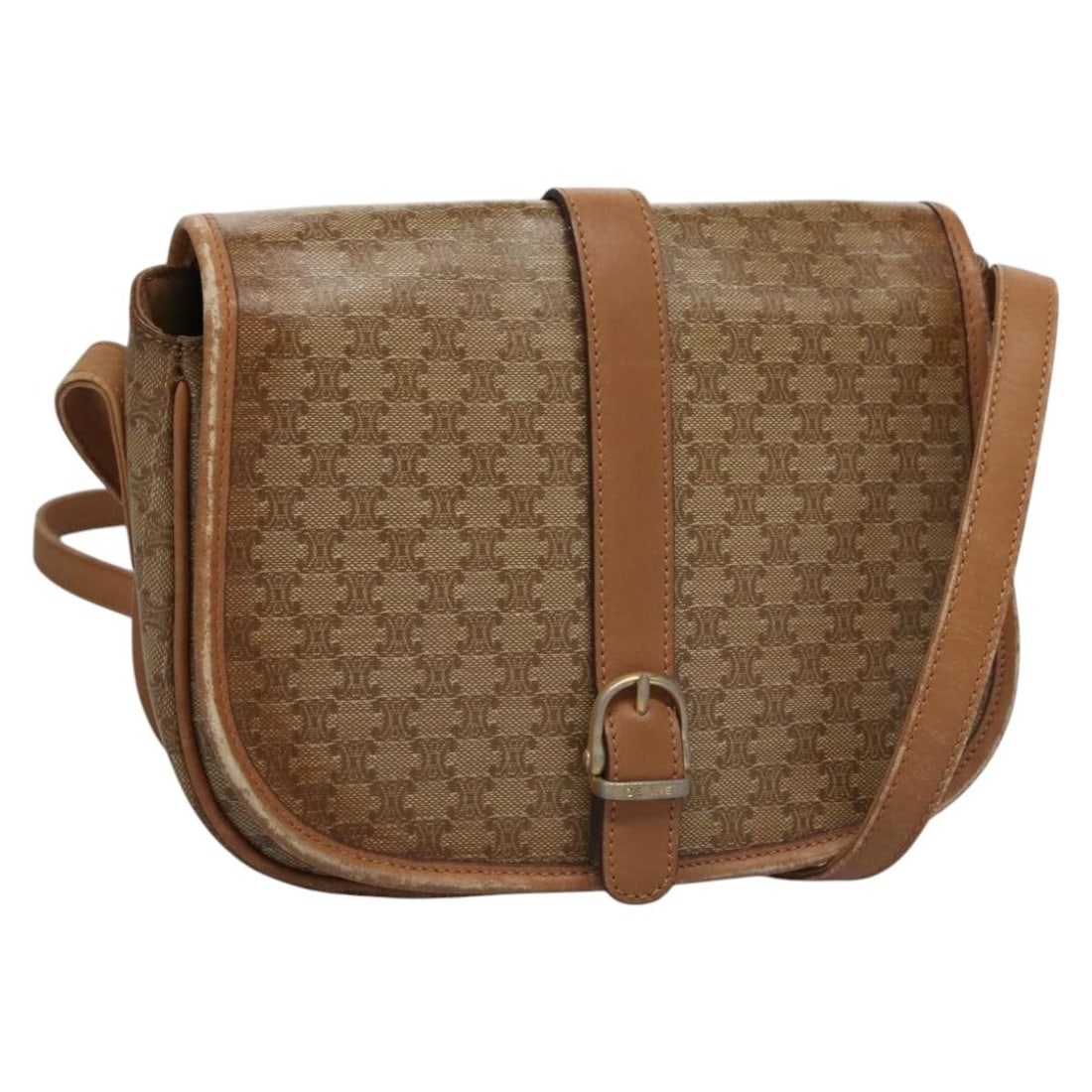 Beige Macadam Canvas CELINE Shoulder Bag for Women Made in Italy (1 of 18)