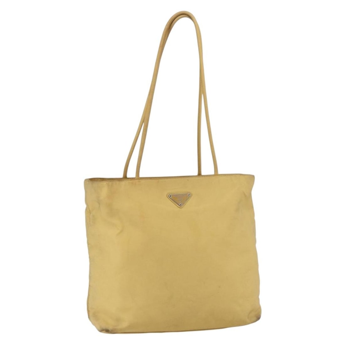 PRADA Yellow Silver Nylon Tote Bag Auth 147784 Made in Italy (1 of 18)