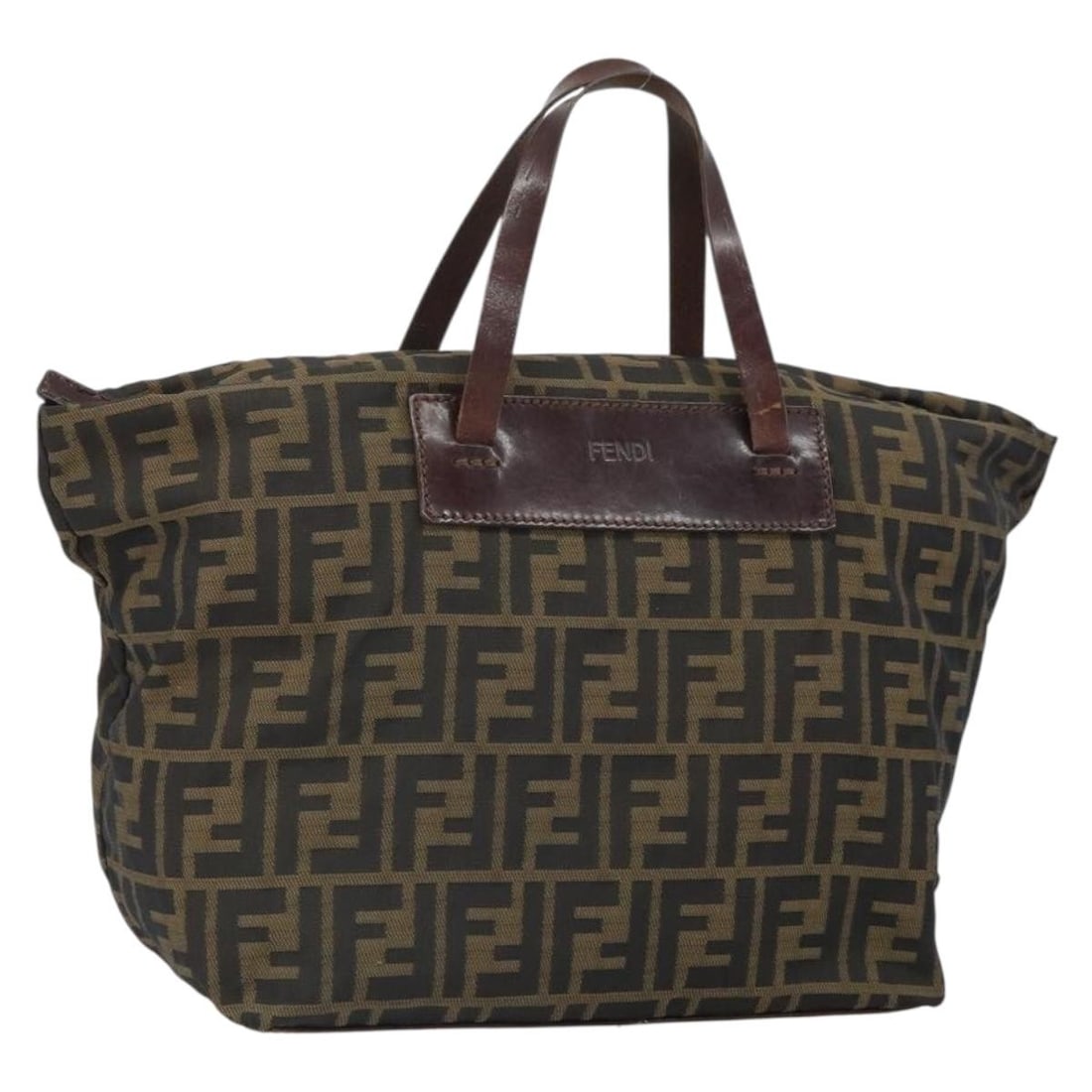 Fendi Black Brown Zucca Canvas Handbag Made in Italy (1 of 18)