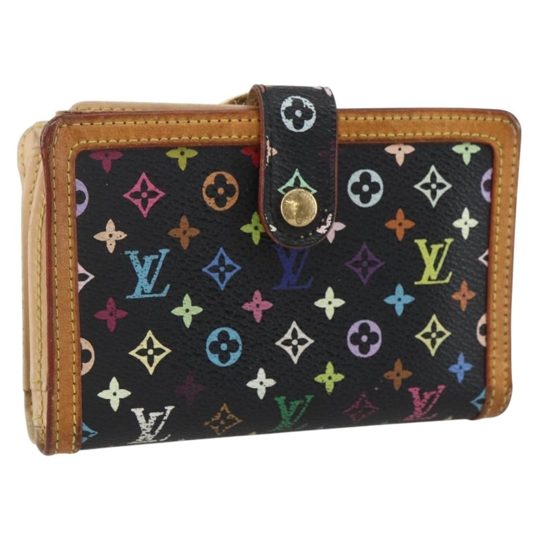 Black Multicolor Monogram Bifold Portefeuille Viennois Wallet by Louis Vuitton M92988 (1 of 18)