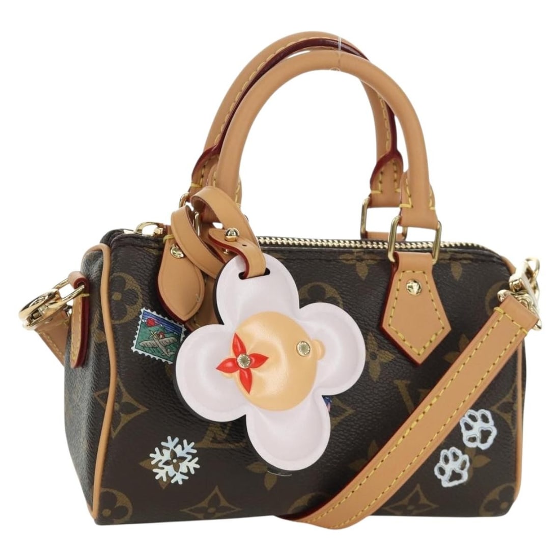 Louis Vuitton Vivienne Nano Speedy Monogram Canvas Handbag with Strap and Box (1 of 18)