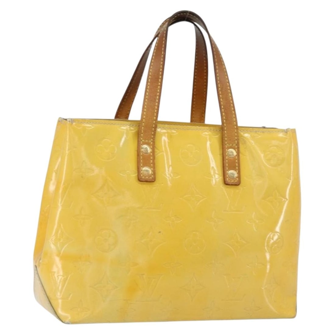 LOUIS VUITTON Monogram Vernis Reade PM Hand Bag Gris M91145 Authentic (1 of 18)