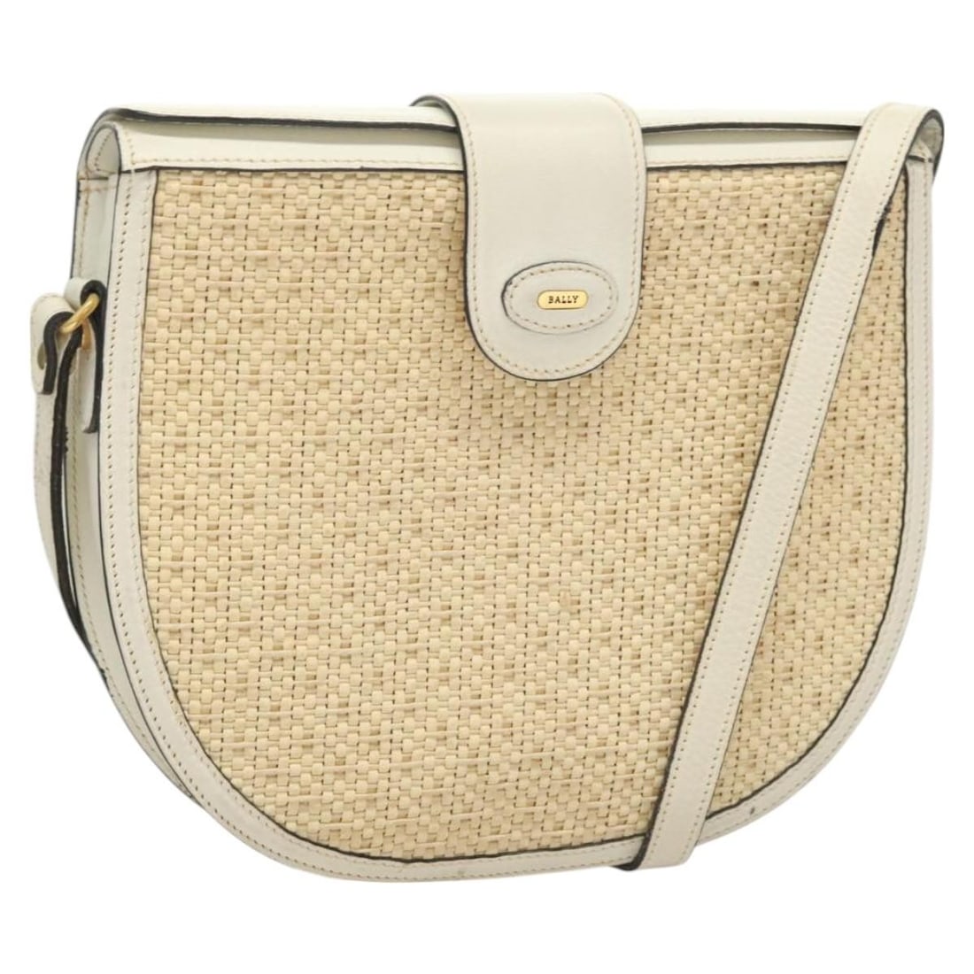 BALLY Beige Gold Wood Shoulder Bag BA3413 Made in Italy (1 of 18)