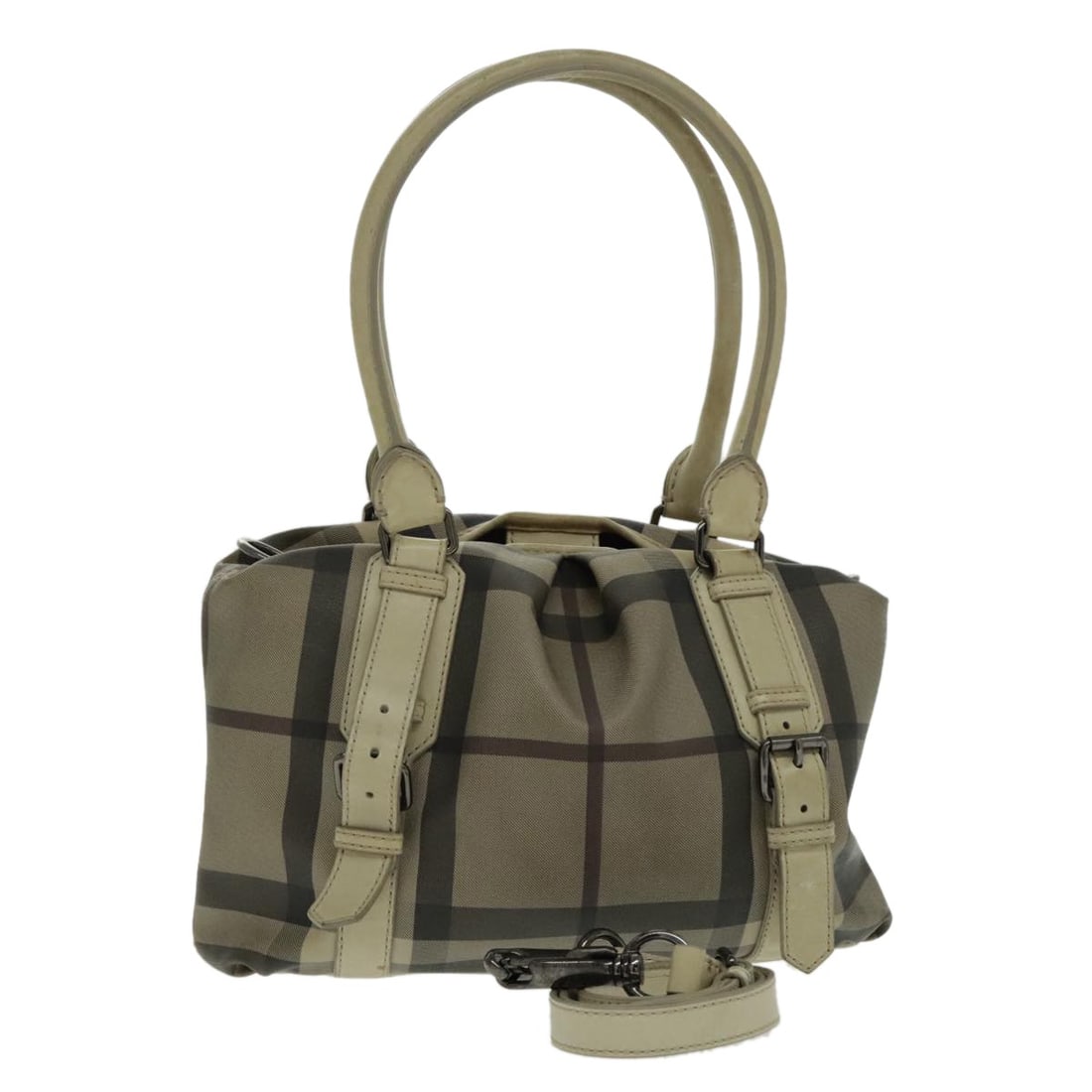 Beige PVC Nova Check 2way Handbag with Strap by Burberry (1 of 18)