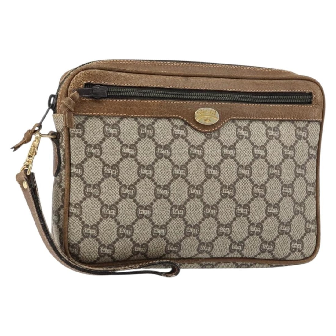 Beige GG Supreme PVC Leather Clutch Bag by Gucci Italy (1 of 18)