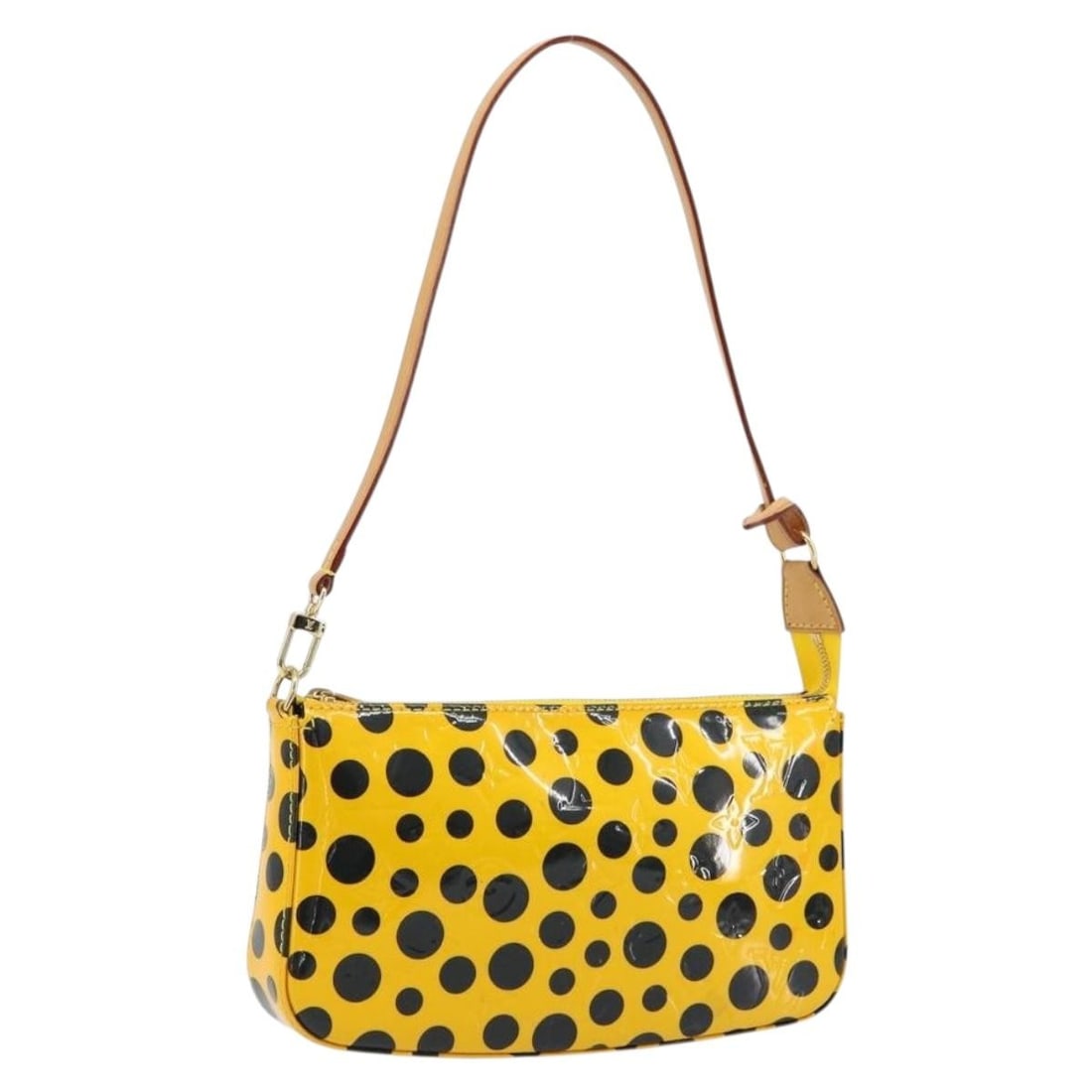 Yellow Monogram Vernis Pochette Accessoires NM Kusama Infinity Dots Patent Leather Bag (1 of 18)