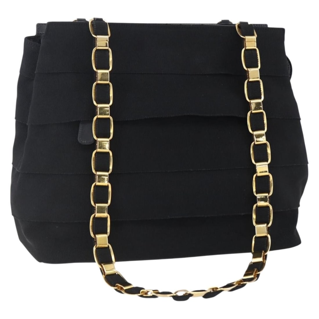 Salvatore Ferragamo Vala Tote Bag Canvas Navy Gold Italy Auth BA7334 (1 of 18)