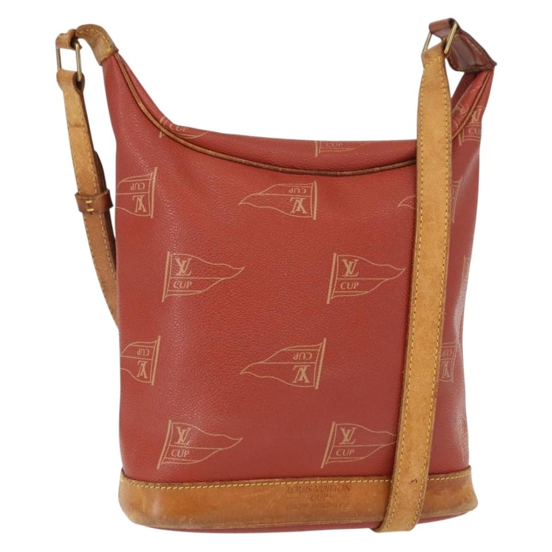 LOUIS VUITTON Cup Le Touquet Red Shoulder Bag M80027 Auth (1 of 18)