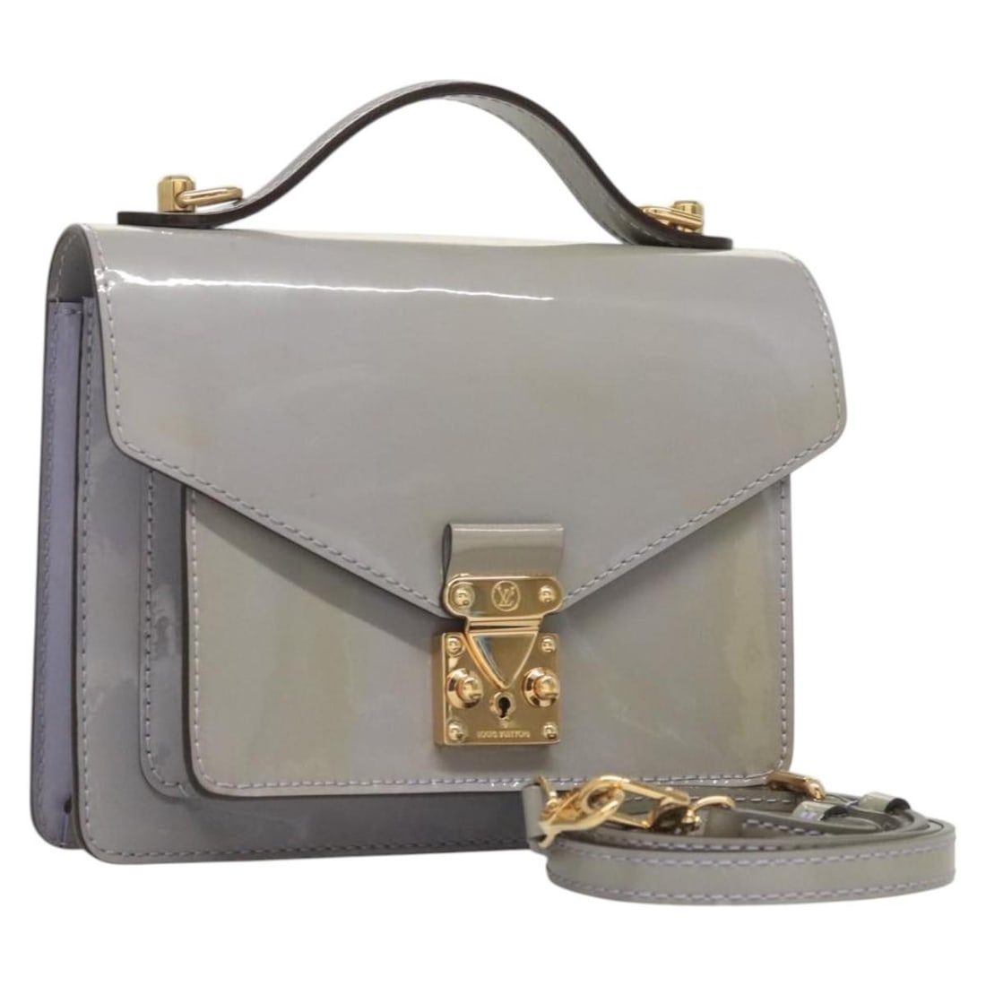 Louis Vuitton Monceau BB Lila Patent Leather Two-Way Handbag with Strap (1 of 18)