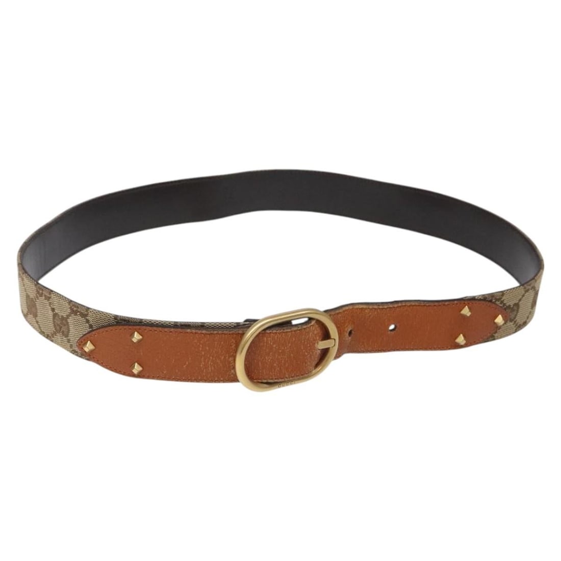 Beige GG Canvas Women's Belt by Gucci Model 121290 35.8 Inch (1 of 10)