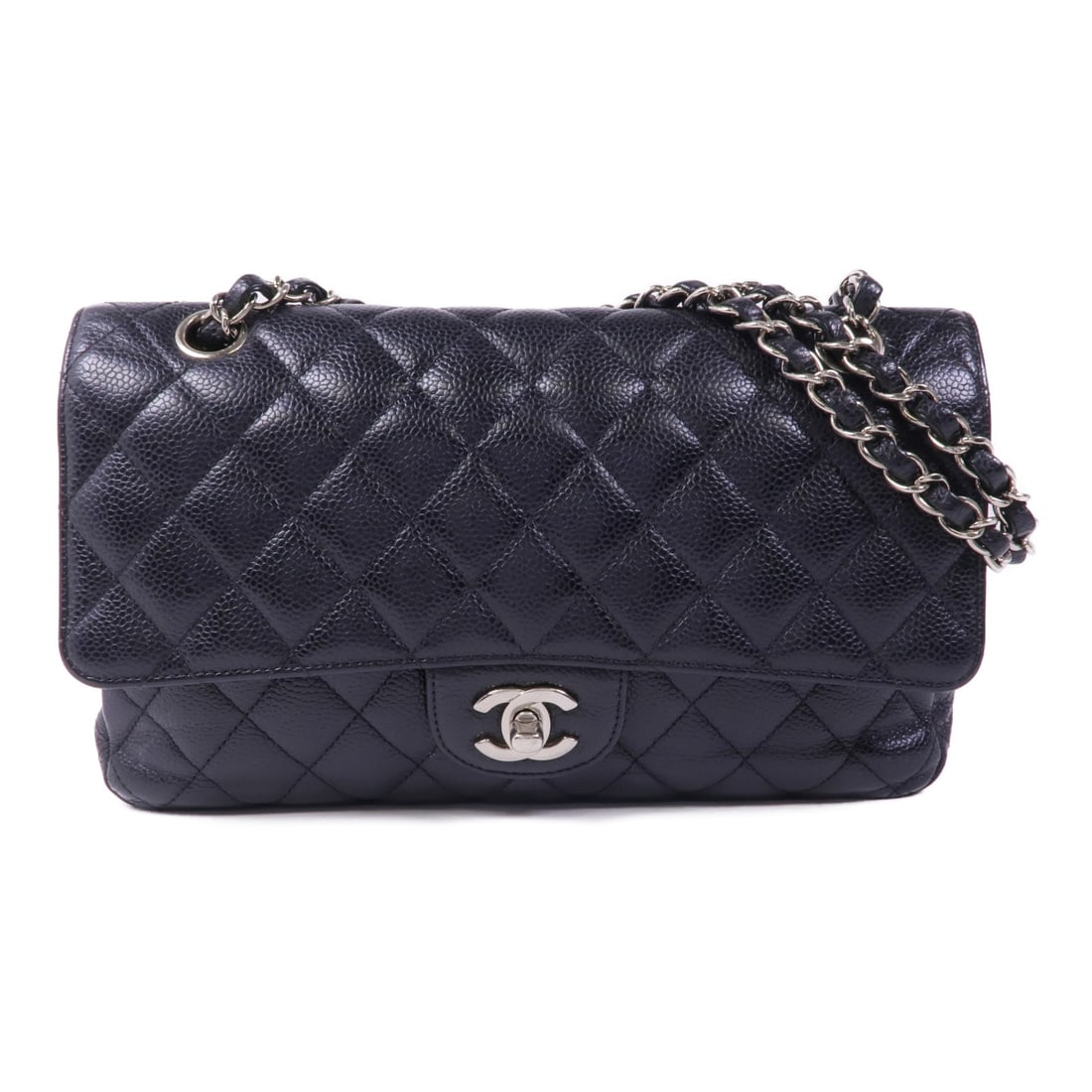 CHANEL Classic 25 Shoulder Bag Black Calfskin Leather SHW (1 of 16)